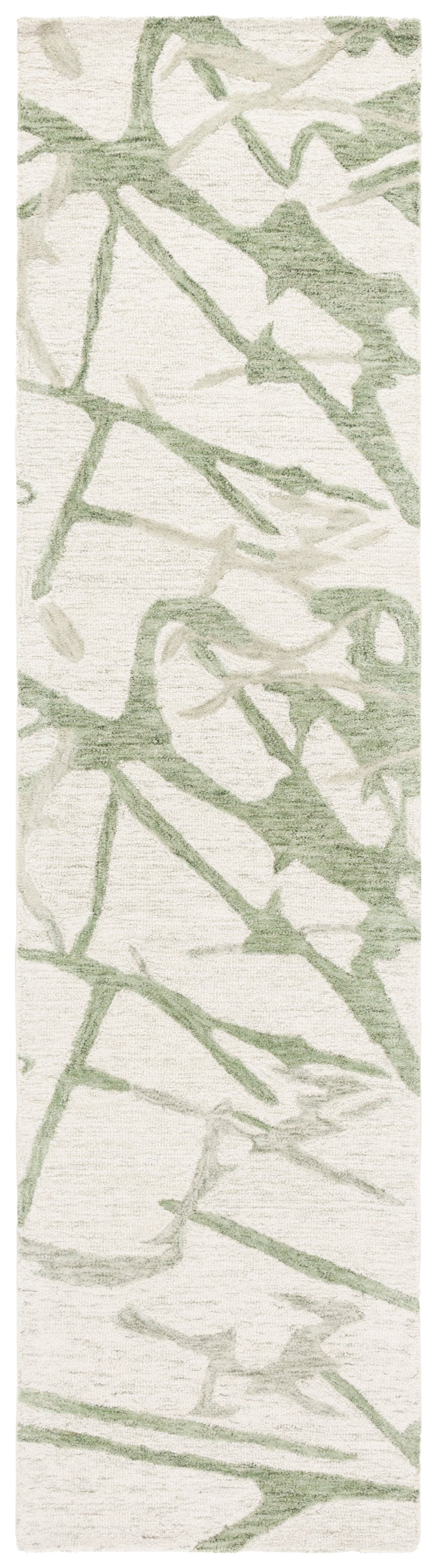 Safavieh Ebony Modern Hand-tufted Area Rug – Elegant Wool-cotton Blend For Stylish Home Décor & Comfort Ivory ,Light Green 80% Wool,20% Cotton Ebn913y-6