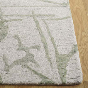 Safavieh Ebony Modern Hand-tufted Area Rug – Elegant Wool-cotton Blend For Stylish Home Décor & Comfort Ivory ,Light Green 80% Wool,20% Cotton Ebn913y-6