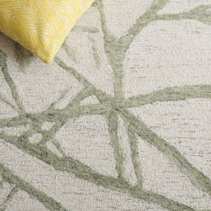 Safavieh Ebony Modern Hand-tufted Area Rug – Elegant Wool-cotton Blend For Stylish Home Décor & Comfort Ivory ,Light Green 80% Wool,20% Cotton Ebn913y-6