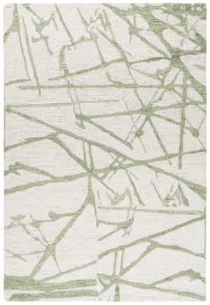 Safavieh Ebony Modern Hand-tufted Area Rug – Elegant Wool-cotton Blend For Stylish Home Décor & Comfort Ivory ,Light Green 80% Wool,20% Cotton Ebn913y-6