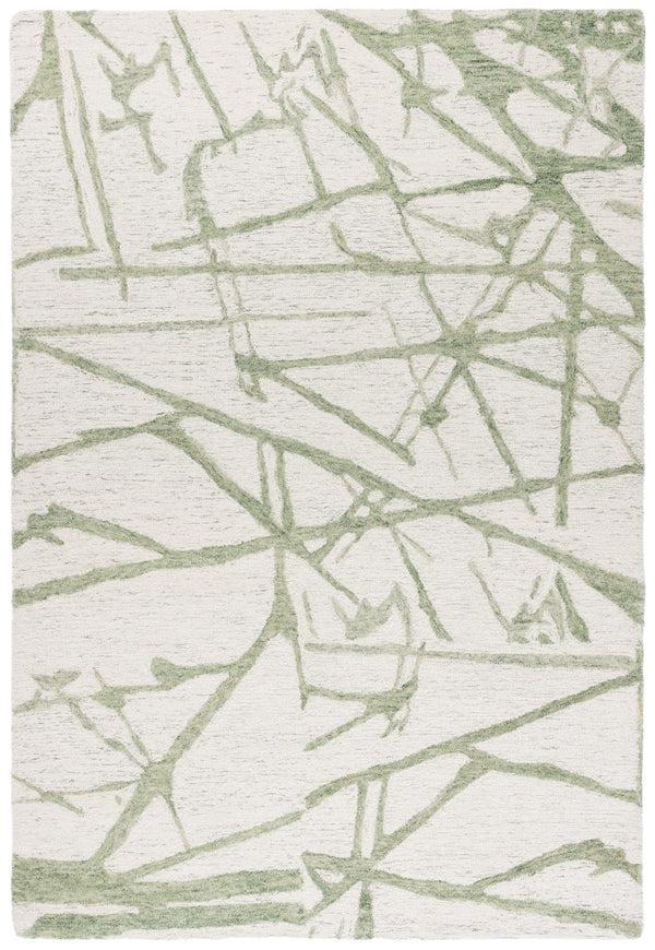 Safavieh Ebony Modern Hand-tufted Area Rug – Elegant Wool-cotton Blend For Stylish Home Décor & Comfort Ivory ,Light Green 80% Wool,20% Cotton Ebn913y-6