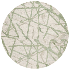 Safavieh Ebony Modern Hand-tufted Area Rug – Elegant Wool-cotton Blend For Stylish Home Décor & Comfort Ivory ,Light Green 80% Wool,20% Cotton Ebn913y-6