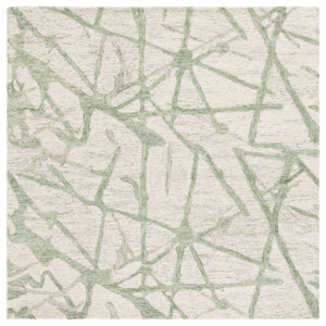 Safavieh Ebony Modern Hand-tufted Area Rug – Elegant Wool-cotton Blend For Stylish Home Décor & Comfort Ivory ,Light Green 80% Wool,20% Cotton Ebn913y-6