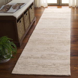 Safavieh Ebony Modern Hand-tufted Area Rug In Warm Neutral Tones - Luxurious Wool And Cotton Blend Beige 80% Wool,20% Cotton Ebn914b-6sq