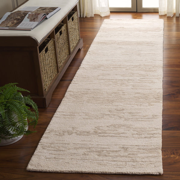 Safavieh Ebony Modern Hand-tufted Area Rug In Warm Neutral Tones - Luxurious Wool And Cotton Blend Beige 80% Wool,20% Cotton Ebn914b-6sq