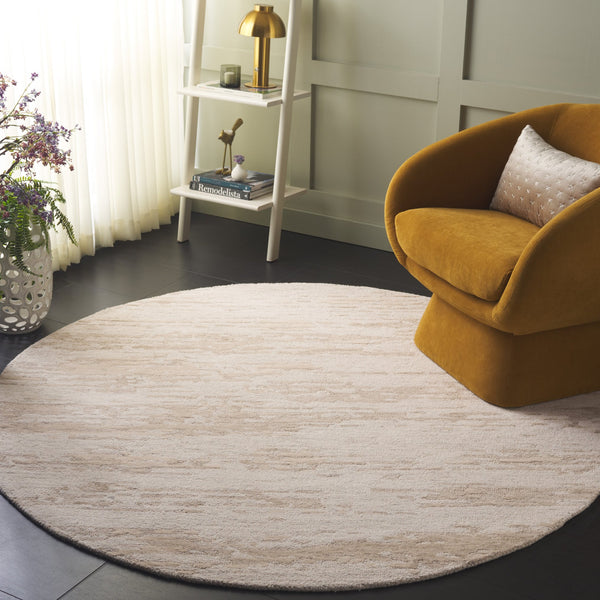 Safavieh Ebony Modern Hand-tufted Area Rug In Warm Neutral Tones - Luxurious Wool And Cotton Blend Beige 80% Wool,20% Cotton Ebn914b-6sq