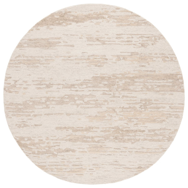 Safavieh Ebony Modern Hand-tufted Area Rug In Warm Neutral Tones - Luxurious Wool And Cotton Blend Beige 80% Wool,20% Cotton Ebn914b-6sq