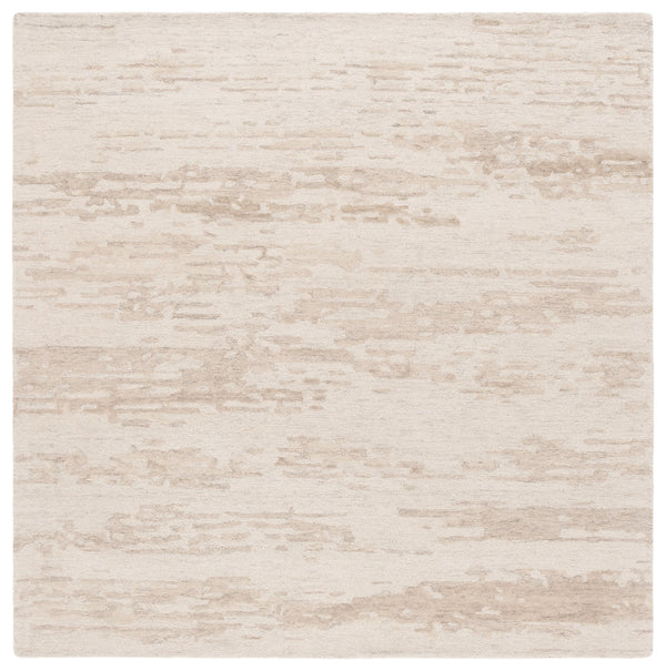 Safavieh Ebony Modern Hand-tufted Area Rug In Warm Neutral Tones - Luxurious Wool And Cotton Blend Beige 80% Wool,20% Cotton Ebn914b-6sq