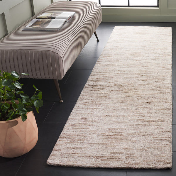 Safavieh Ebony Area Rug - Hand-tufted Wool Blend From India, Soft Texture, Modern Style For Elegant Interiors Ivory ,Light Brown 80% Wool,20% Cotton Ebn916a-29