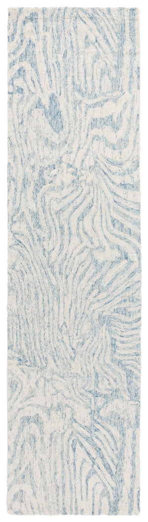 Safavieh Ebony Modern Hand Tufted Area Rug - Luxurious Wool & Cotton Blend For Stylish Contemporary Decor Ivory ,Light Blue 80% Wool,20% Cotton Ebn917l-4