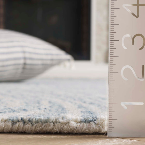 Safavieh Ebony Modern Hand Tufted Area Rug - Luxurious Wool & Cotton Blend For Stylish Contemporary Decor Ivory ,Light Blue 80% Wool,20% Cotton Ebn917l-4