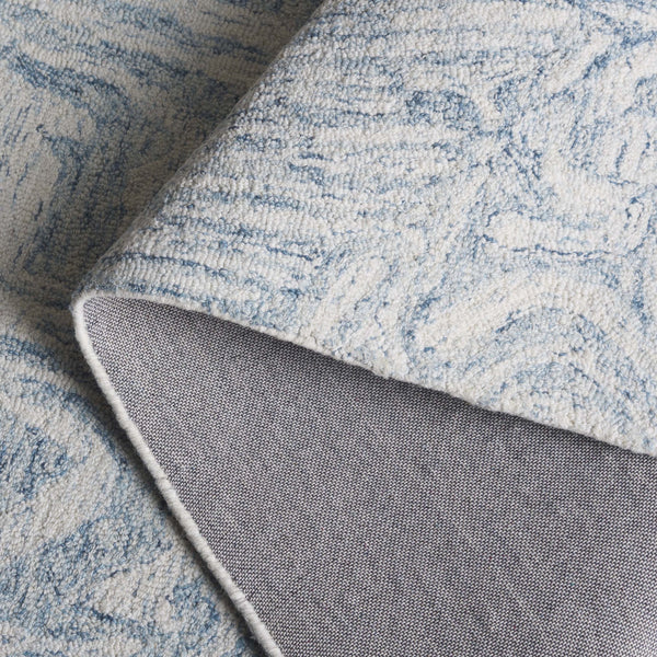 Safavieh Ebony Modern Hand Tufted Area Rug - Luxurious Wool & Cotton Blend For Stylish Contemporary Decor Ivory ,Light Blue 80% Wool,20% Cotton Ebn917l-4