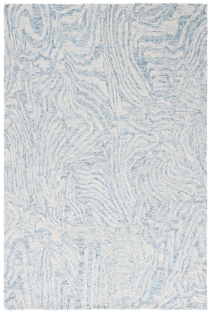 Safavieh Ebony Modern Hand Tufted Area Rug - Luxurious Wool & Cotton Blend For Stylish Contemporary Decor Ivory ,Light Blue 80% Wool,20% Cotton Ebn917l-4