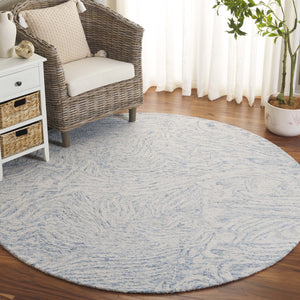 Safavieh Ebony Modern Hand Tufted Area Rug - Luxurious Wool & Cotton Blend For Stylish Contemporary Decor Ivory ,Light Blue 80% Wool,20% Cotton Ebn917l-4