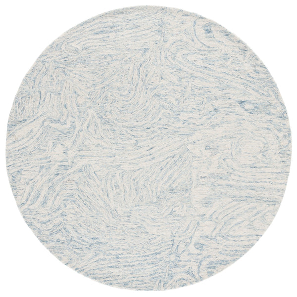 Safavieh Ebony Modern Hand Tufted Area Rug - Luxurious Wool & Cotton Blend For Stylish Contemporary Decor Ivory ,Light Blue 80% Wool,20% Cotton Ebn917l-4