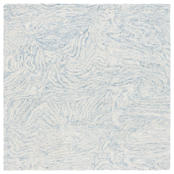 Safavieh Ebony Modern Hand Tufted Area Rug - Luxurious Wool & Cotton Blend For Stylish Contemporary Decor Ivory ,Light Blue 80% Wool,20% Cotton Ebn917l-4