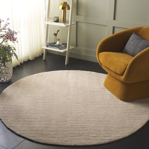 Safavieh Ebony Hand-tufted Area Rug: Luxurious Wool Blend, Modern Design For Stylish Home Décor And Comfort Beige 80% Wool,20% Cotton Ebn918b-6r