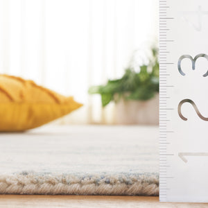 Safavieh Ebony Exquisite Hand-tufted Area Rug - Luxurious Wool-cotton Blend For Modern Home Décor Elegance Ivory ,Light Blue 80% Wool,20% Cotton Ebn919l-6sq