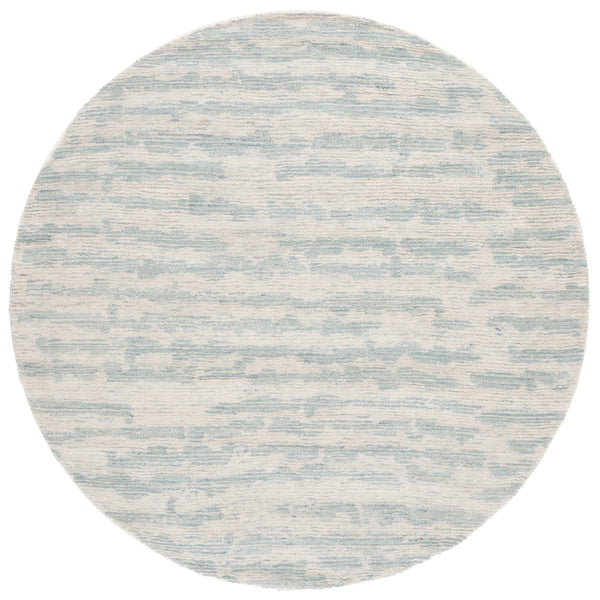 Safavieh Ebony Exquisite Hand-tufted Area Rug - Luxurious Wool-cotton Blend For Modern Home Décor Elegance Ivory ,Light Blue 80% Wool,20% Cotton Ebn919l-6sq