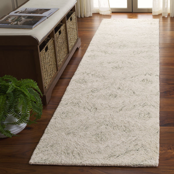Safavieh Ebony Modern Hand-tufted Wool And Cotton Area Rug – Elegant Ivory And Light Green Design For Home Decor Ivory ,Light Green 80% Wool,20% Cotton Ebn921y-29