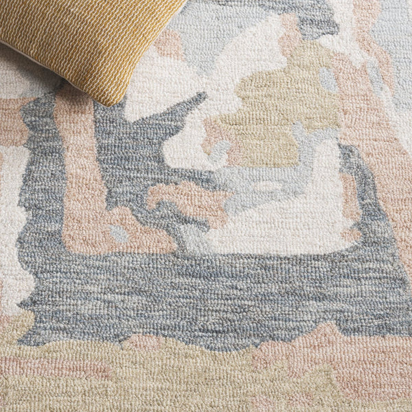 Safavieh Ebony Hand-tufted Modern Runner Rug - Luxurious Grey And Ivory Design For Elegant Interiors Grey ,Ivory 80% Wool,20% Cotton Ebn924f-5