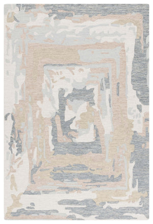 Safavieh Ebony Hand-tufted Modern Runner Rug - Luxurious Grey And Ivory Design For Elegant Interiors Grey ,Ivory 80% Wool,20% Cotton Ebn924f-5