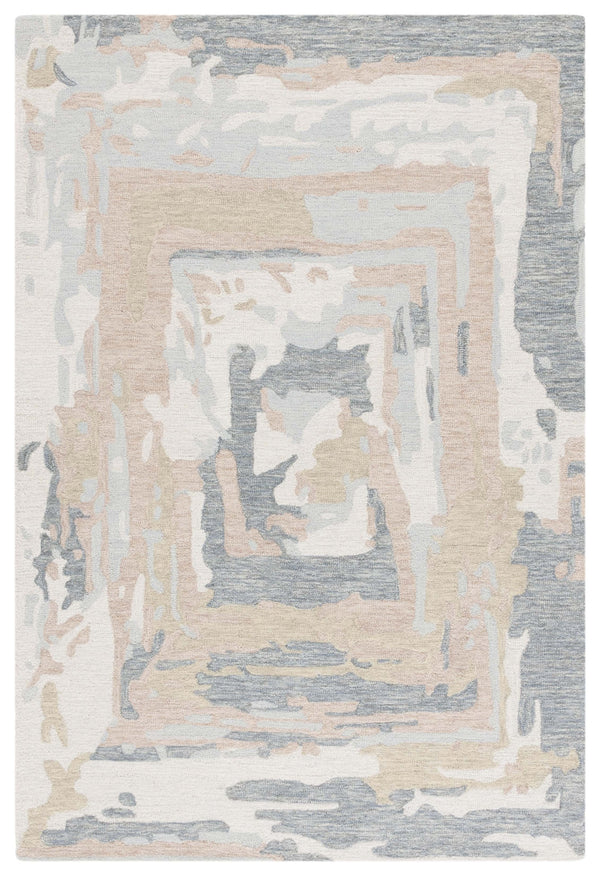 Safavieh Ebony Hand-tufted Modern Runner Rug - Luxurious Grey And Ivory Design For Elegant Interiors Grey ,Ivory 80% Wool,20% Cotton Ebn924f-5