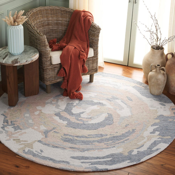 Safavieh Ebony Luxurious Hand-tufted Area Rug - Chic Modern Design For Effortless Home Elegance And Comfort Grey ,Ivory 80% Wool,20% Cotton Ebn924f-3