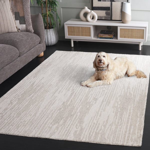 Safavieh Ebony Modern Hand-tufted Runner Rug – Luxurious Wool & Cotton Blend For Elegant Home Décor Grey ,Ivory 80% Wool,20% Cotton Ebn925f-5