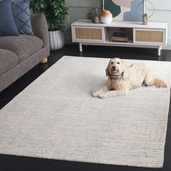 Safavieh Ebony Hand-tufted Area Rug - Modern Grey Ivory Design For Stylish Home Decor & Lasting Comfort Grey ,Ivory 80% Wool,20% Cotton Ebn926f-5