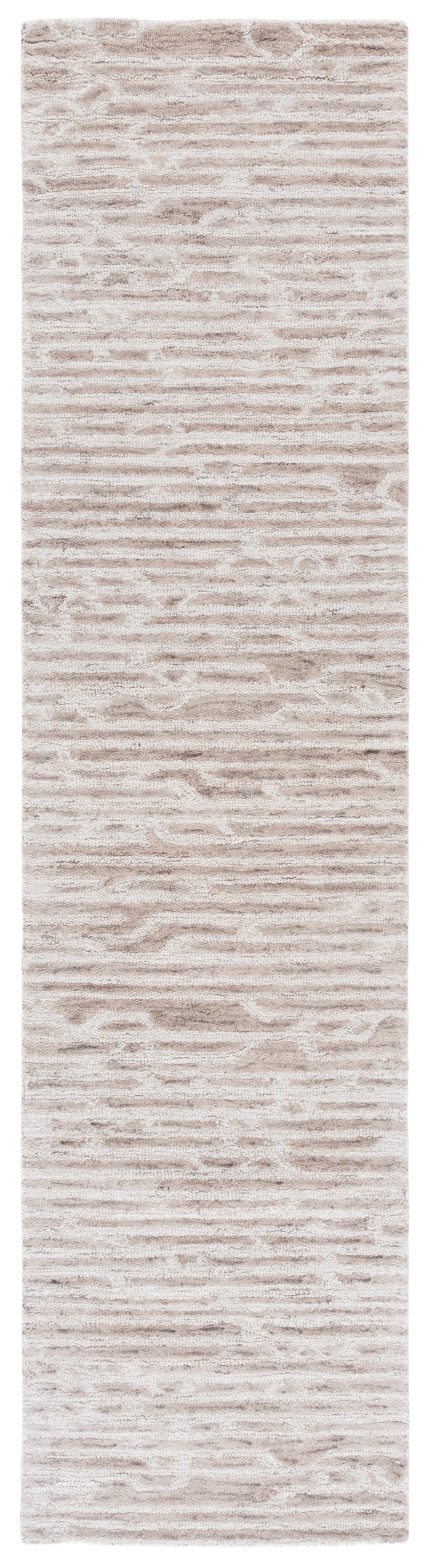 Safavieh Ebony Hand-tufted Runner Rug - Luxurious Modern Design In Elegant Neutral Tones For Any Space Light Brown ,Ivory 80% Wool,20% Cotton Ebn927t-29