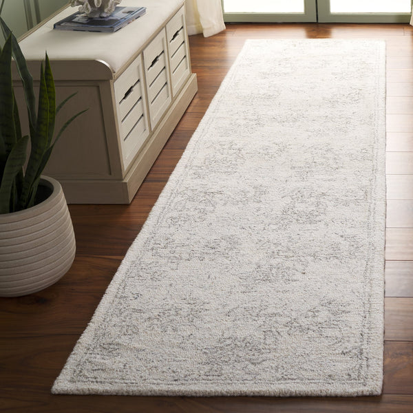 Safavieh Ebony Modern Hand-tufted Runner Rug In Elegant Grey And Beige - Luxurious Comfort And Style Grey ,Beige 80% Wool,20% Cotton Ebn928f-29