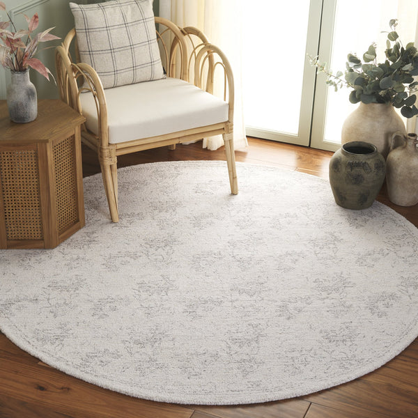 Safavieh Ebony Modern Hand-tufted Runner Rug In Elegant Grey And Beige - Luxurious Comfort And Style Grey ,Beige 80% Wool,20% Cotton Ebn928f-6r