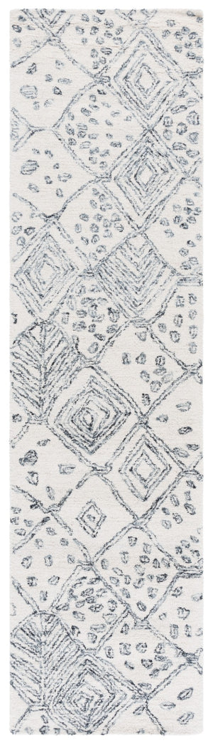 Safavieh Ebony Area Rug - Luxurious Hand-tufted Wool Blend In Modern Design For Elegant Home Decor Upgrade Ivory ,Grey 80% Wool,20% Cotton Ebn929a-3