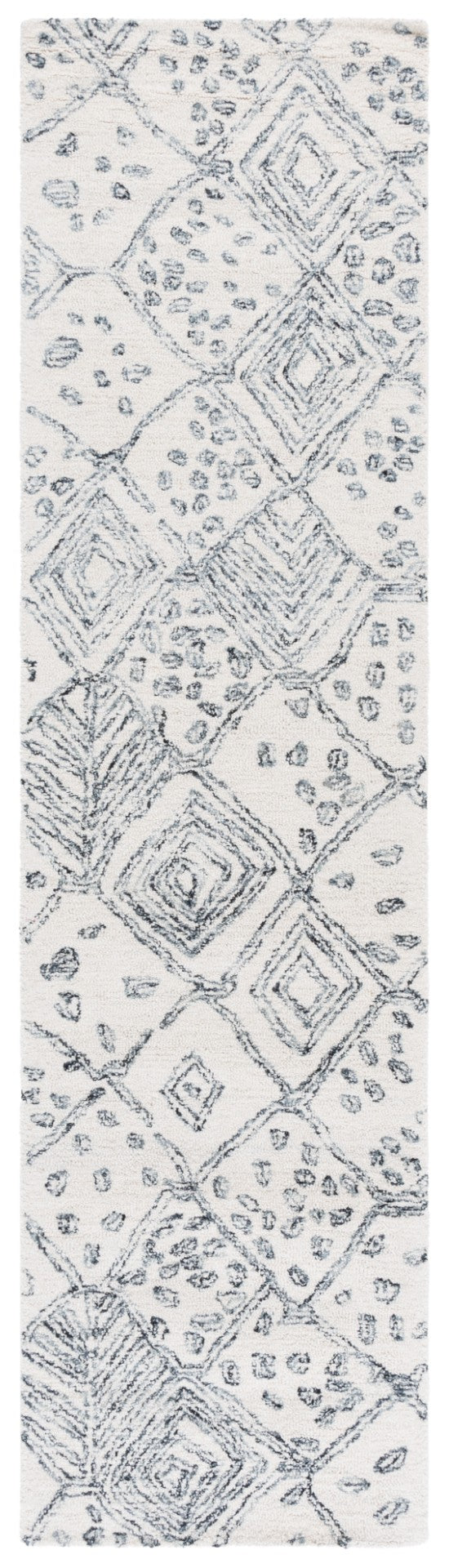 Safavieh Ebony Area Rug - Luxurious Hand-tufted Wool Blend In Modern Design For Elegant Home Decor Upgrade Ivory ,Grey 80% Wool,20% Cotton Ebn929a-3