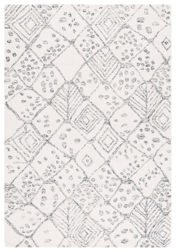 Safavieh Ebony Area Rug - Luxurious Hand-tufted Wool Blend In Modern Design For Elegant Home Decor Upgrade Ivory ,Grey 80% Wool,20% Cotton Ebn929a-3
