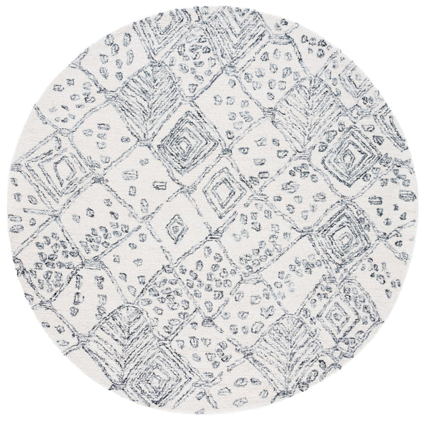 Safavieh Ebony Hand-tufted Runner Rug - Luxurious Wool & Cotton Blend, Modern Ivory And Grey Design, India Ivory ,Grey 80% Wool,20% Cotton Ebn929a-6r