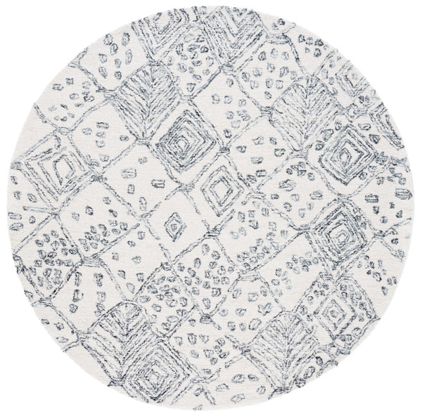 Safavieh Ebony Area Rug - Luxurious Hand-tufted Wool Blend In Modern Design For Elegant Home Decor Upgrade Ivory ,Grey 80% Wool,20% Cotton Ebn929a-3