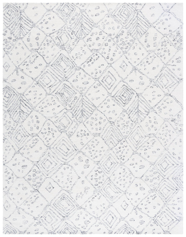 Safavieh Ebony Hand-tufted Runner Rug - Luxurious Wool & Cotton Blend, Modern Ivory And Grey Design, India Ivory ,Grey 80% Wool,20% Cotton Ebn929a-8