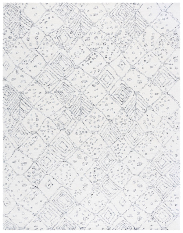 Safavieh Ebony Area Rug - Luxurious Hand-tufted Wool Blend In Modern Design For Elegant Home Decor Upgrade Ivory ,Grey 80% Wool,20% Cotton Ebn929a-3