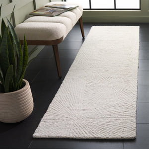 Safavieh Ebony Hand-tufted Area Rug - Luxurious Wool & Cotton Blend With Starburst Motifs For Modern Elegance Ivory 80% Wool,20% Cotton Ebn930a-3