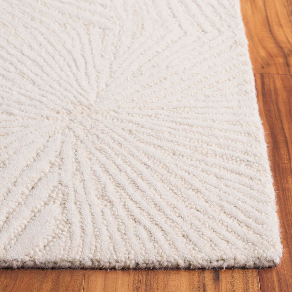 Safavieh Ebony Elegant Hand-tufted Area Rug With Subtle Geometric Pattern For A Modern Home Aesthetic Ivory 80% Wool,20% Cotton Ebn930a-5