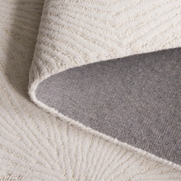 Safavieh Ebony Elegant Hand-tufted Area Rug With Subtle Geometric Pattern For A Modern Home Aesthetic Ivory 80% Wool,20% Cotton Ebn930a-5