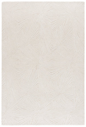 Safavieh Ebony Elegant Hand-tufted Area Rug With Subtle Geometric Pattern For A Modern Home Aesthetic Ivory 80% Wool,20% Cotton Ebn930a-5