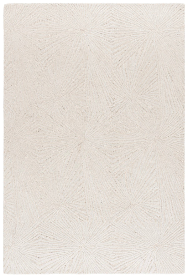 Safavieh Ebony Hand-tufted Area Rug - Luxurious Wool & Cotton Blend With Starburst Motifs For Modern Elegance Ivory 80% Wool,20% Cotton Ebn930a-3