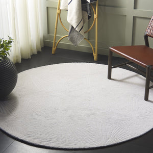 Safavieh Ebony Elegant Hand-tufted Area Rug With Subtle Geometric Pattern For A Modern Home Aesthetic Ivory 80% Wool,20% Cotton Ebn930a-6r