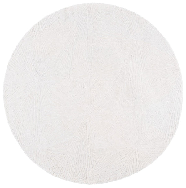 Safavieh Ebony Hand-tufted Area Rug - Luxurious Wool & Cotton Blend With Starburst Motifs For Modern Elegance Ivory 80% Wool,20% Cotton Ebn930a-3