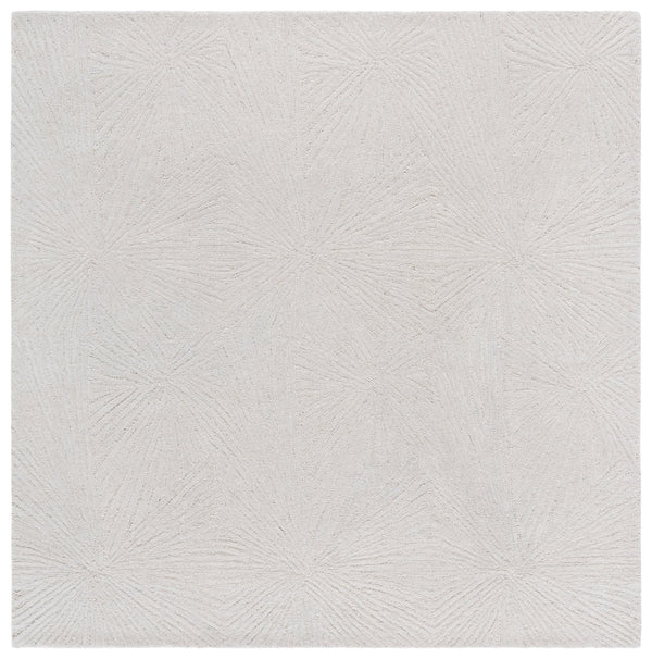 Safavieh Ebony Elegant Hand-tufted Area Rug With Subtle Geometric Pattern For A Modern Home Aesthetic Ivory 80% Wool,20% Cotton Ebn930a-6sq