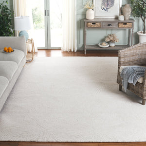 Safavieh Ebony Elegant Hand-tufted Area Rug With Subtle Geometric Pattern For A Modern Home Aesthetic Ivory 80% Wool,20% Cotton Ebn930a-8