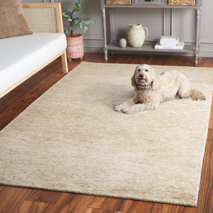 Safavieh Ebony Hand-tufted Wool-cotton Area Rug - Luxurious Medium Pile For Comfort And Style In Any Space Gold ,Ivory 80% Wool 20% Cotton Ebn950d-5